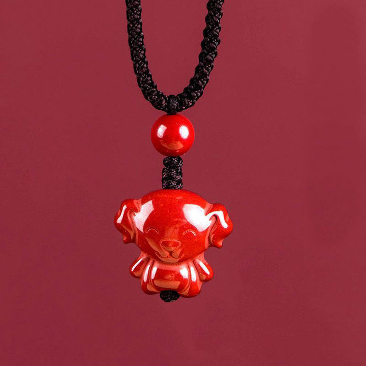 Kette Zinnober Pferd Chinesischer Zodiak – Segen