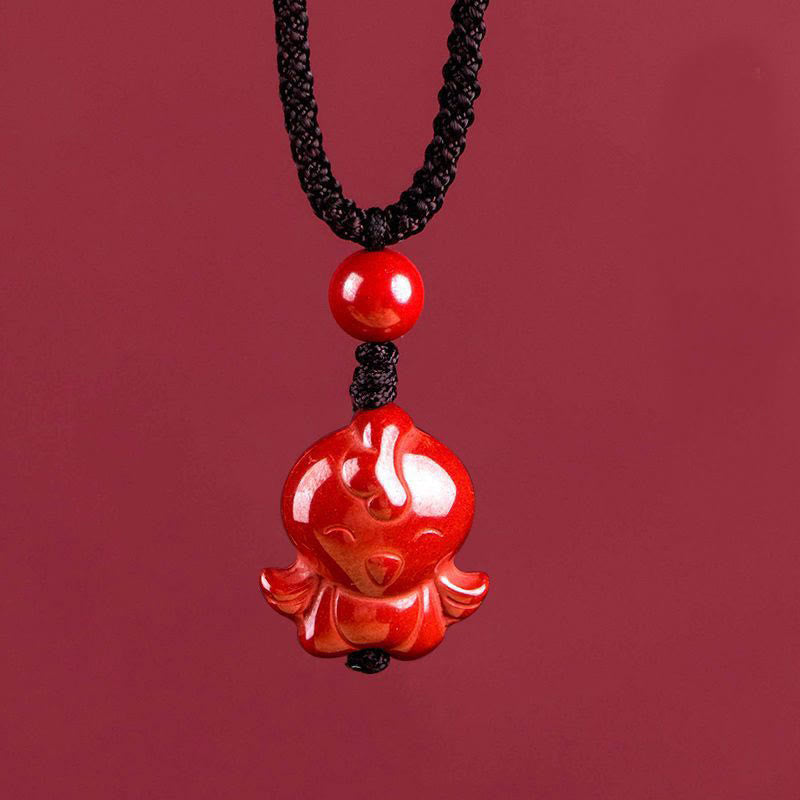 Kette Zinnober Pferd Chinesischer Zodiak – Segen