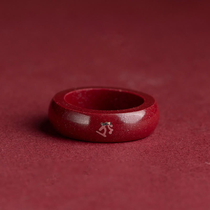 Ring Zinnober Pixiu Chinesisches Pferdjahr Fengshui Glück Schutz