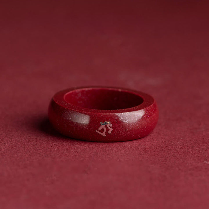Ring Zinnober Pixiu Chinesisches Pferdjahr Fengshui Glück Schutz