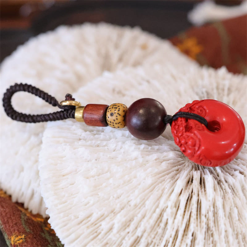 Pixiu Schlüsselanhänger Zinnober Bixie Feng Shui Glücksbringer Schutz spirituell