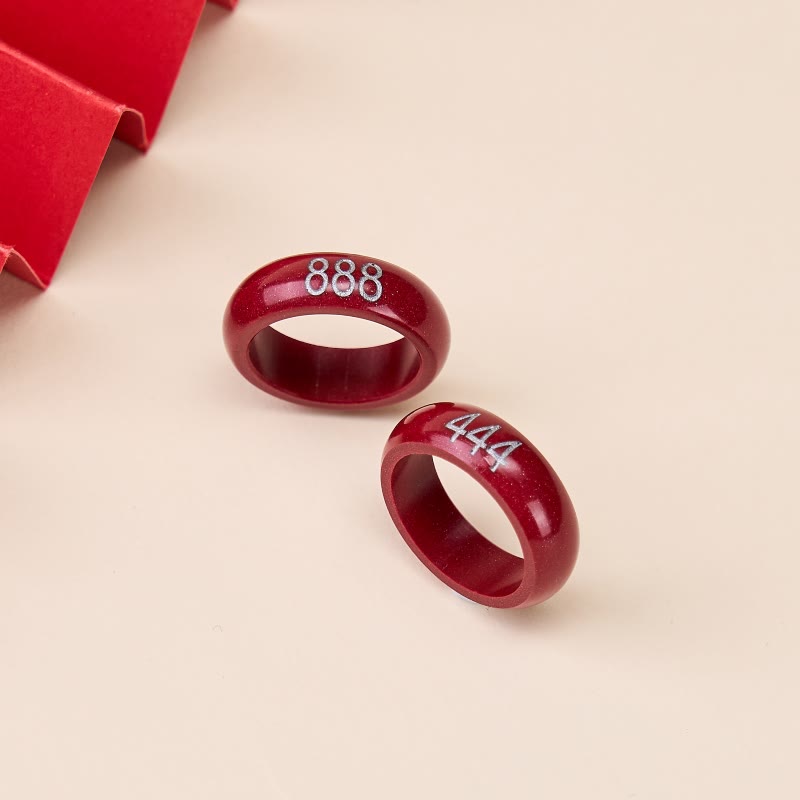 Ring Zinnober Engelszahlen Segen Schutz Glück Fengshui Fingerring