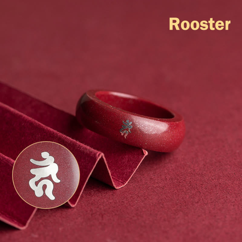 Ring Zinnober Chinesisches Pferdjahr – Segen